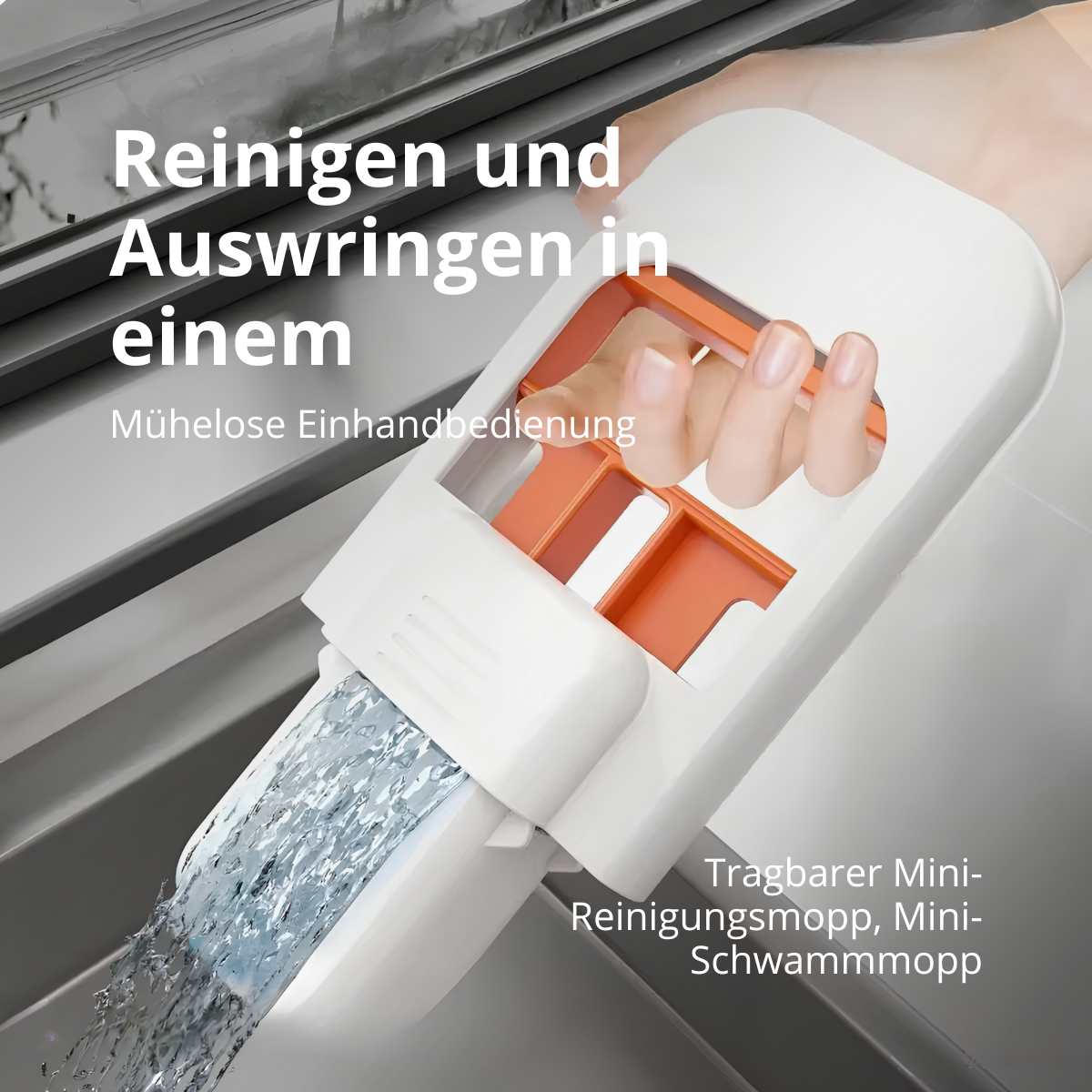 CleanSwift™ – Tragbarer Mini-Schwammmopp mit Wringfunktion