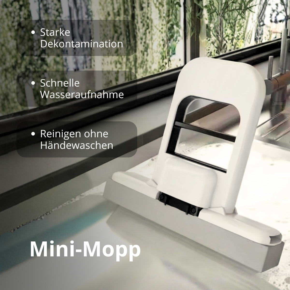 CleanSwift™ – Tragbarer Mini-Schwammmopp mit Wringfunktion